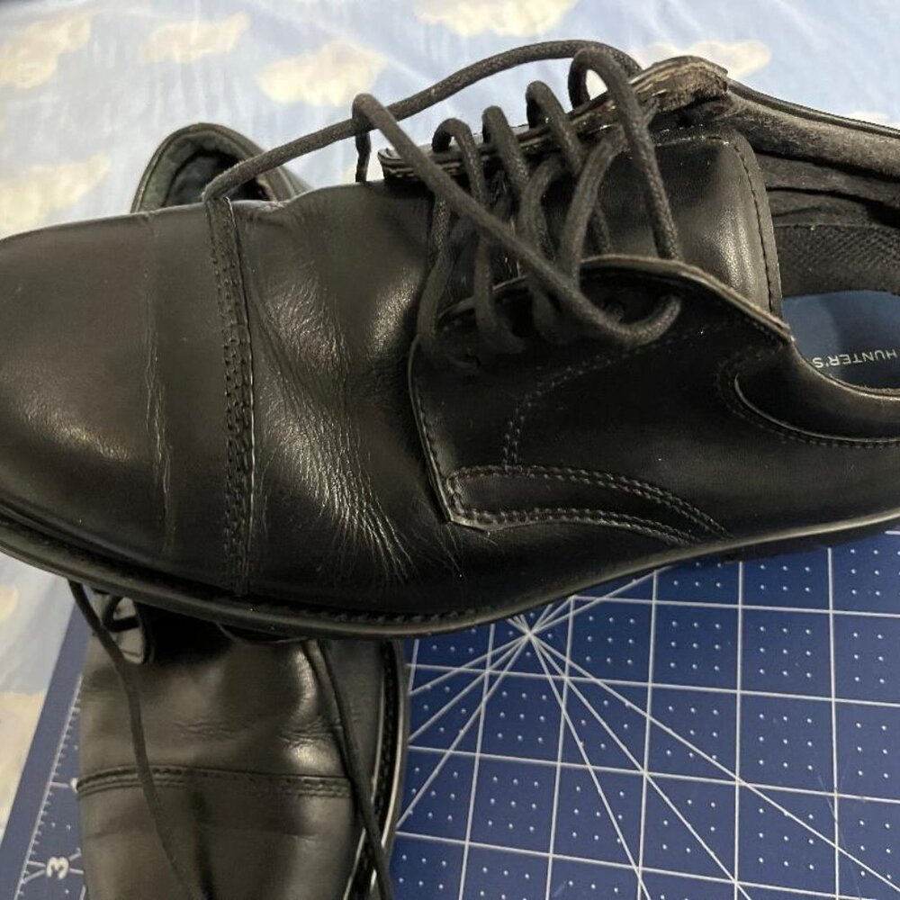 hunters bay leather collation man 7 1/2 dress shoes